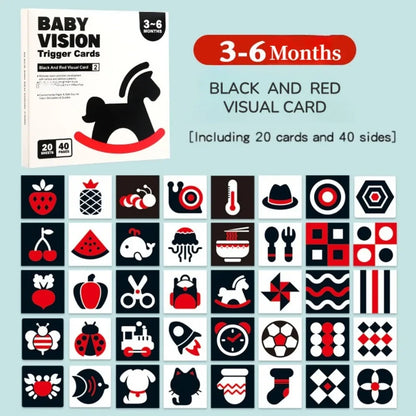 Montessori 0-12Month Baby Vision Stimulation Cards