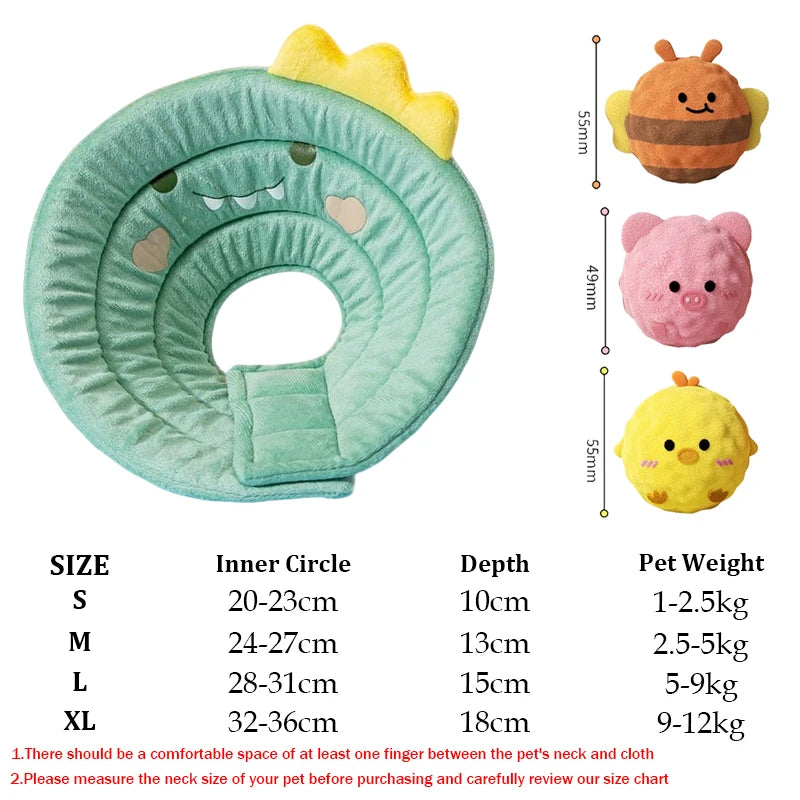 Soft Elizabeth Recovery Collar for Cats Dogs - Anti-Lick Bite Protection Cone