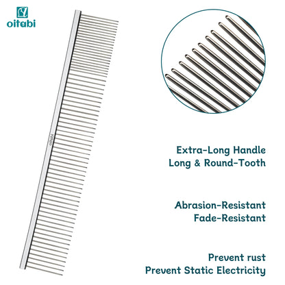 Extra-Long Pet Grooming Comb Professional Sparse & Dense