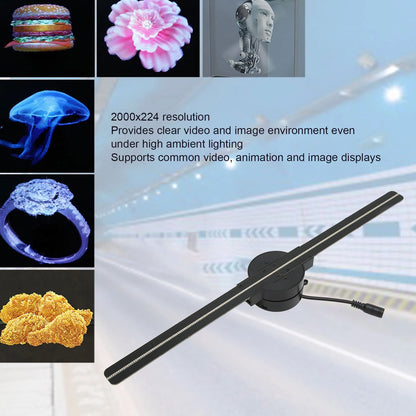 3D Hologram Fan Clear Custom Editing 3D Hologram