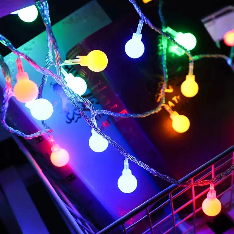 10M USB/Battery Power Ball LED String Lights Garland Lights