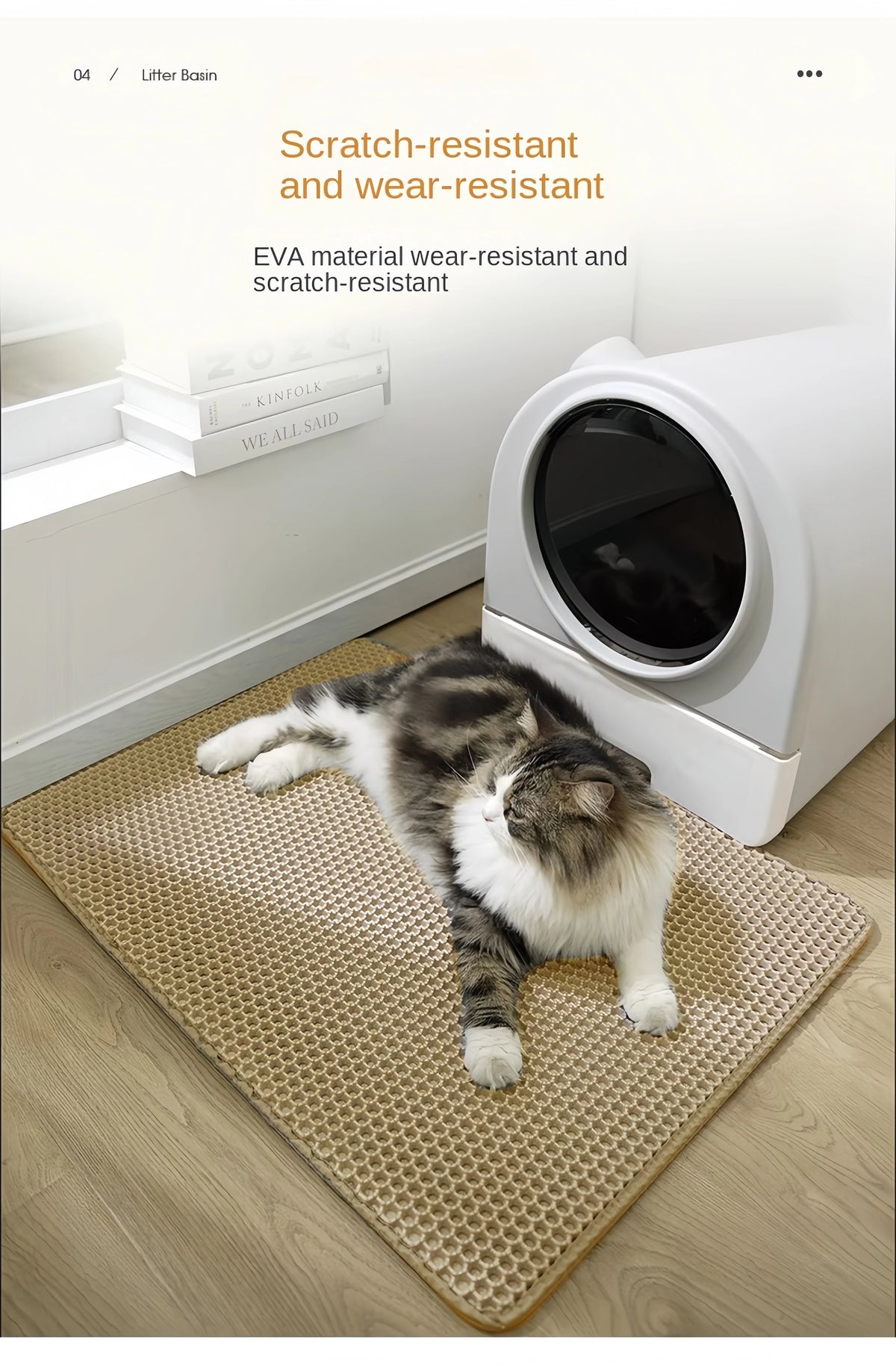Large Size Cat Litter Mat Eva Double Layer Waterproof Mat