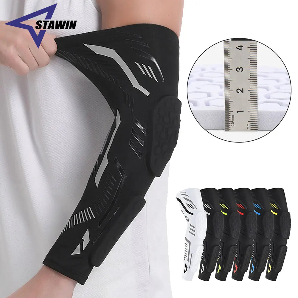 1 Pc Sports Padded Arm Sleeves Protective Compression Elbow Pad