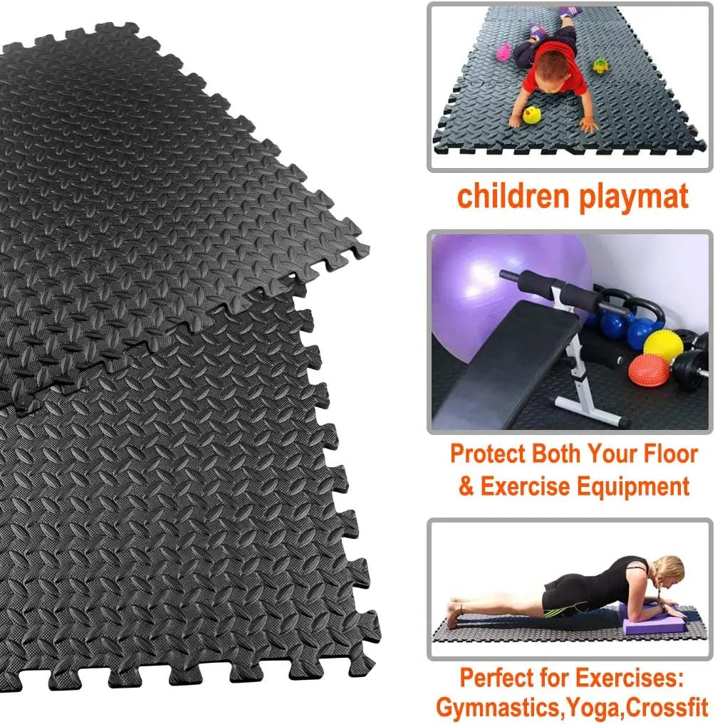 Puzzle Fitness Mat EVA Interlocking Foam Floor Tiles Sports