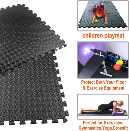 Puzzle Fitness Mat EVA Interlocking Foam Floor Tiles Sports
