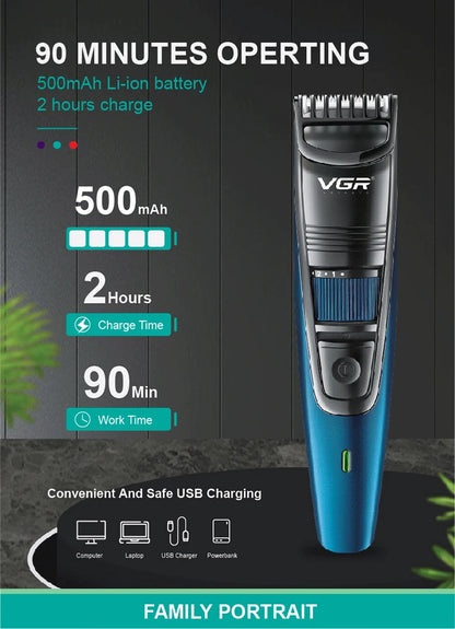 VGR Adjustable Hair And Beard Trimmer Hair Clipper Hair