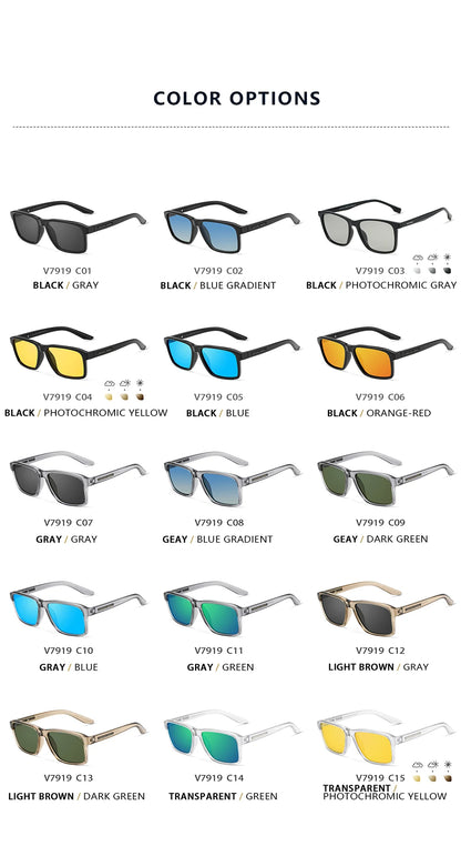 Polarized UV400 Sunglasses Fashion Photochromic Gradient