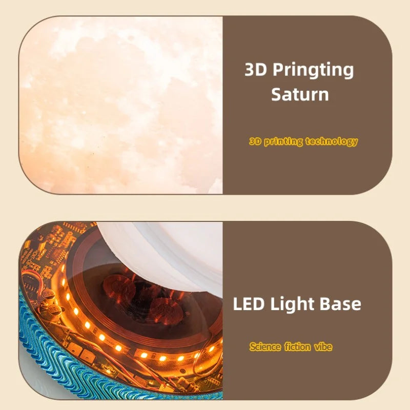 Magnetic Levitating Bulb Saturn Moon Lamp Levitating  Table Lamp
