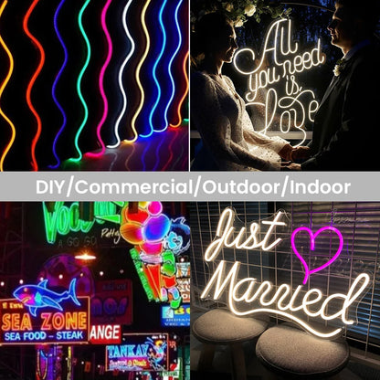 12V 24V LED Neon Strip Light Neon Sign Waterproof Rope Lights