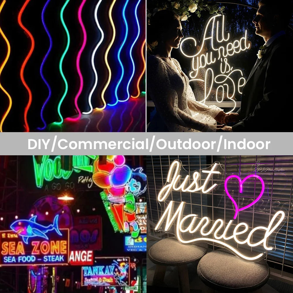 12V 24V LED Neon Strip Light Neon Sign Waterproof Rope Lights