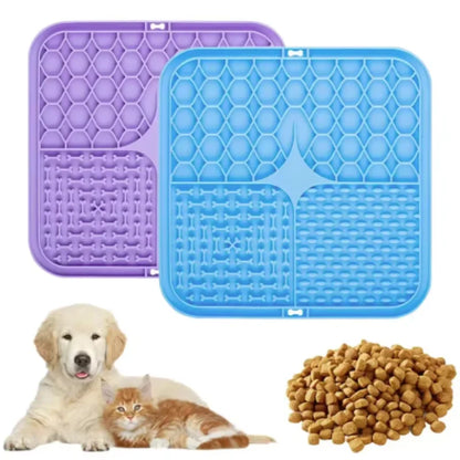 Pet Lick Silicone Mat Slow Feeder Dog Food Plate