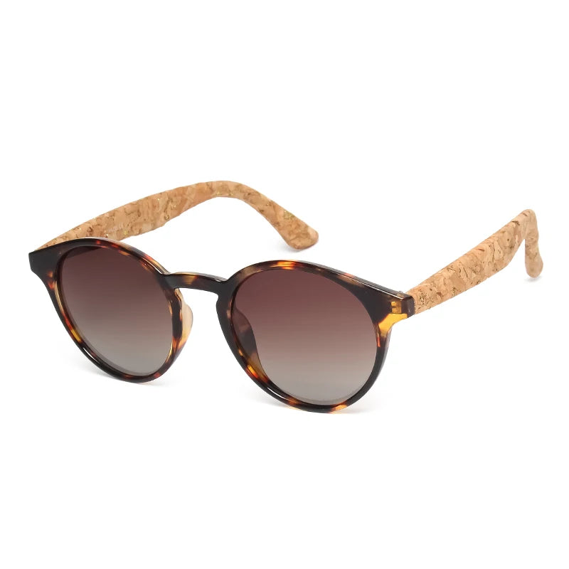 Kenbo Fashion Wood Grain Round Polarized Sunglasses