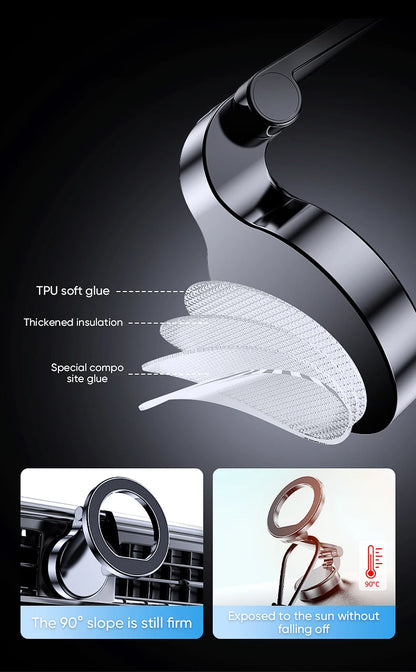 1080 Magsafe Car Phone Holder For Vehicles Mobile Support