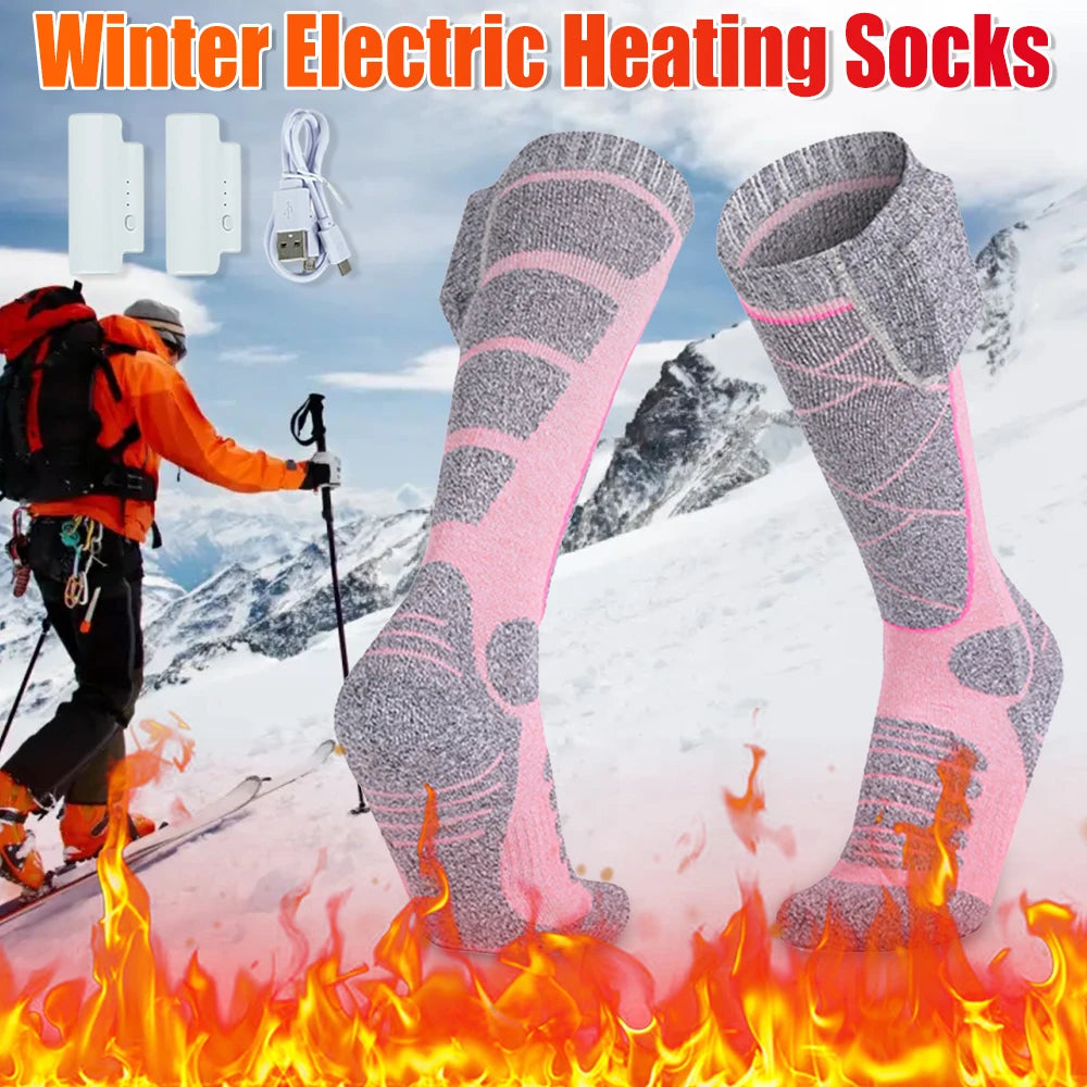 Electric Heated Socks 3Mode Adjustable Winter Warm Socks