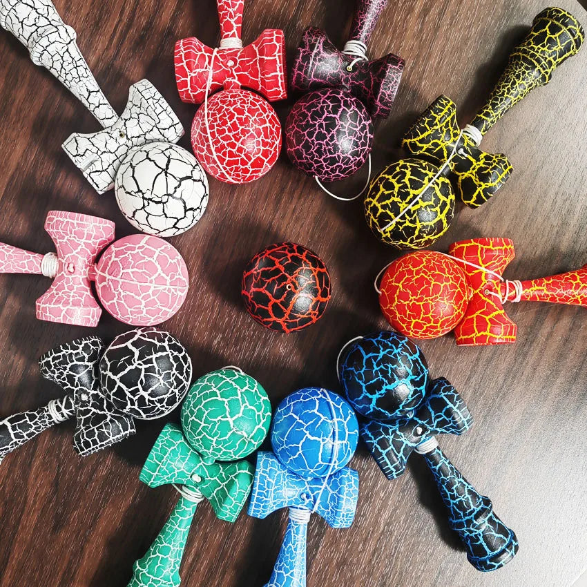Crack Painted Kendama Toy Outdoor Fitness Balls Train