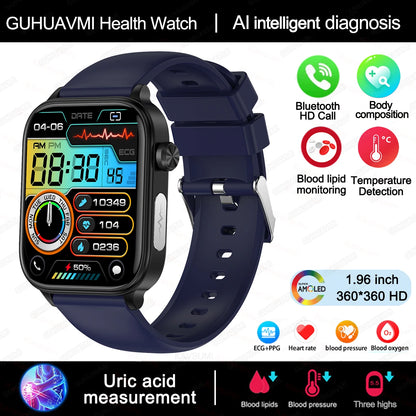 New AI Diagnosis Blood Lipids Body composition Test Smart Watch