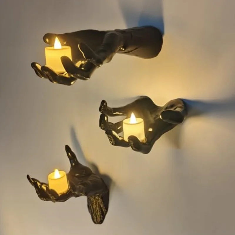 Christmas decorations, wall mounted creepy hands,