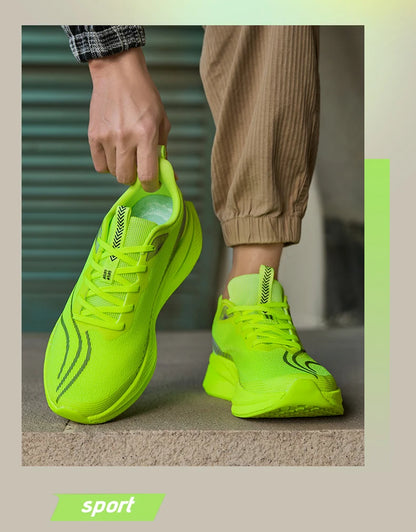 New 9ro Carbon Fiber Plate Running Sneakers Lightweight