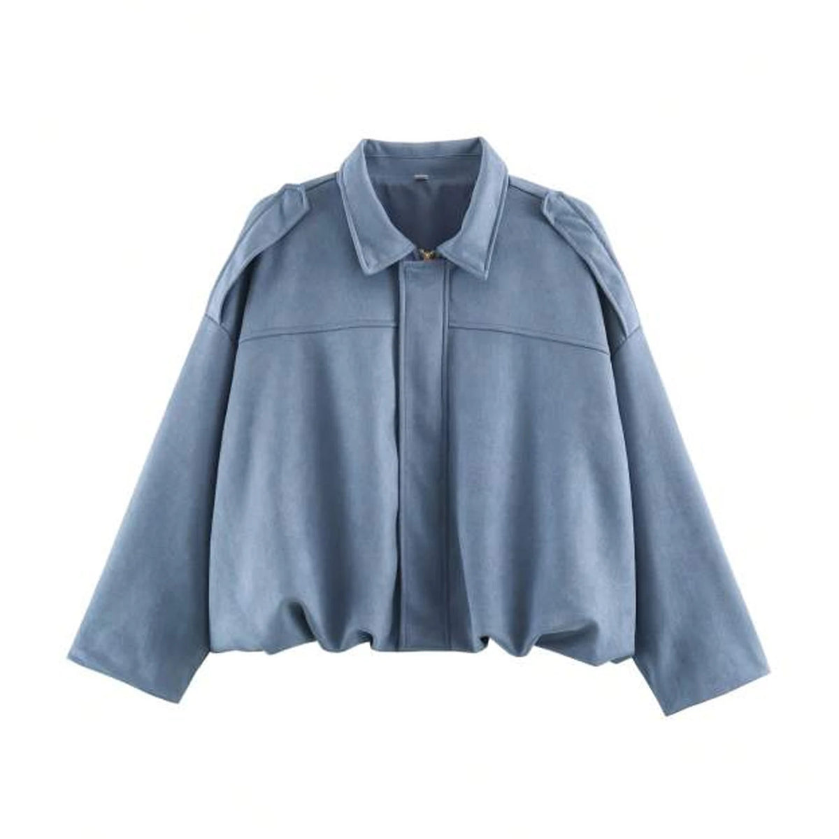 Women's Street Fashion Solid Coats Bat Sleeves Vintage Jackets