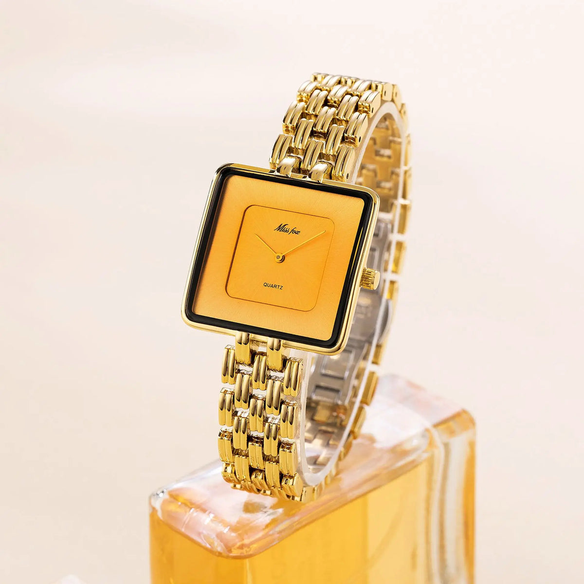 Watch with Simple Large Dial Square Quartz