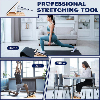 Foldable Wooden Incline Board Adjustable Calf Ankle Stretcher
