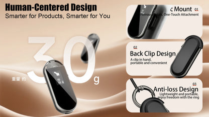 Mini AI Voice Recorder Pen, 30.6g, Magnetic Clip-on Design