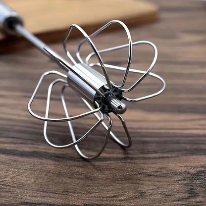 Stainless Steel Egg Beater Durable Semi-Automatic Mixer