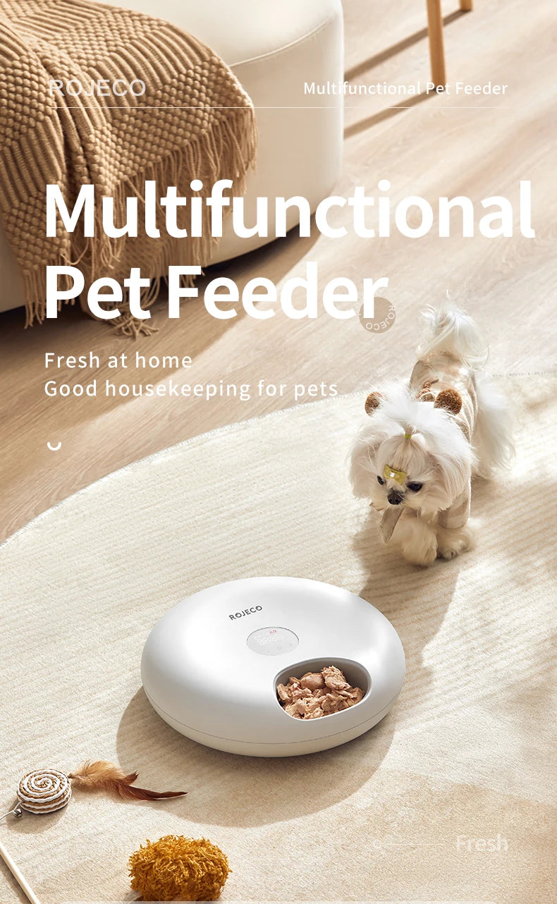 6 Meals Automatic Pet Feeder Smart Cat Food Dispenser