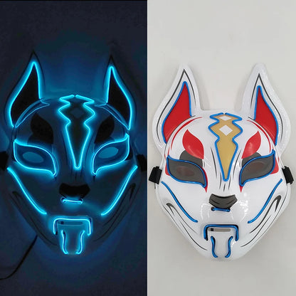 Glowing  Demon Slayer Mask Cosplay Japanese Cartoon