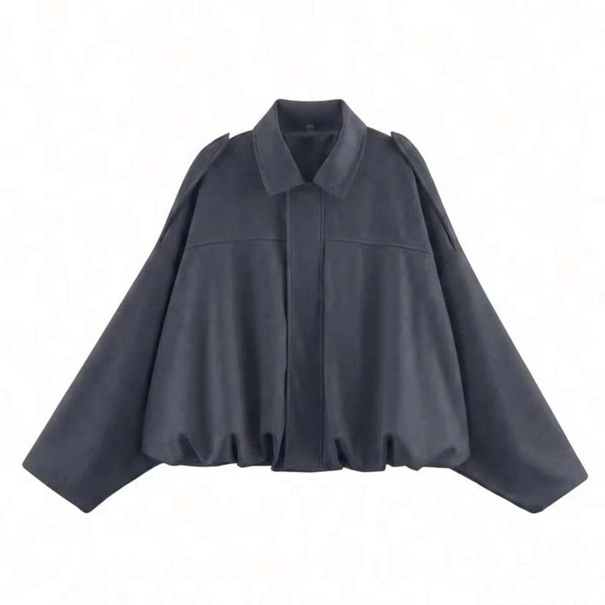 Women's Street Fashion Solid Coats Bat Sleeves Vintage Jackets