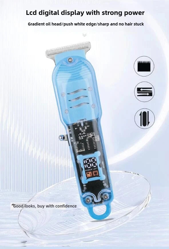 Hair Cut Machine Rechargeable Hair Clippers Transparent