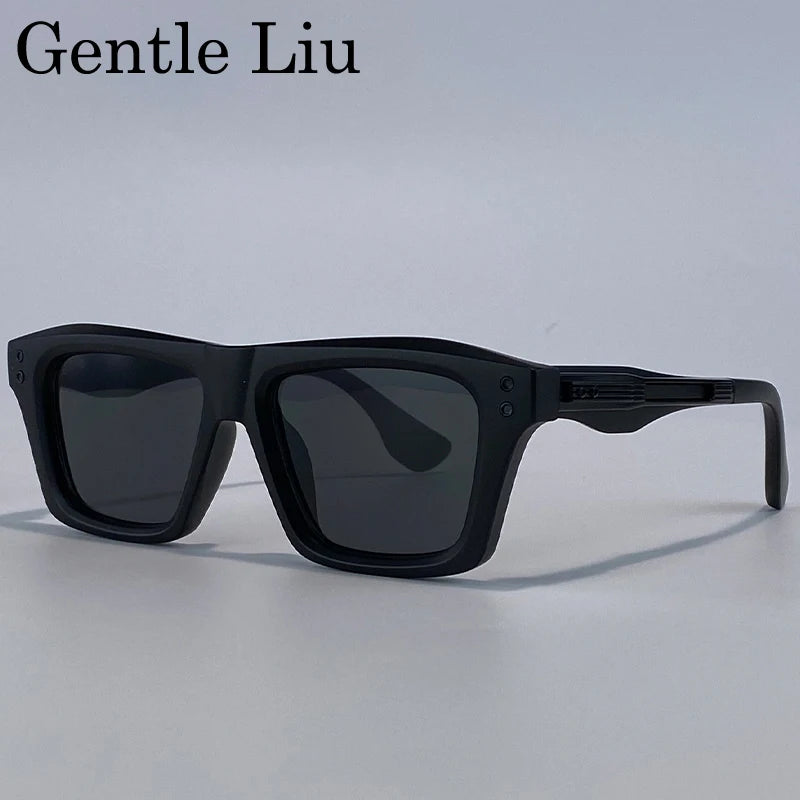 Steampunk Classic Square Sunglasses Men Luxury Brand Vintage