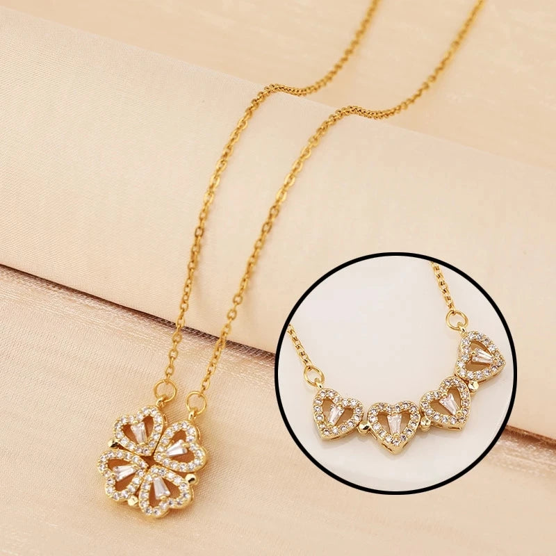 New To My Daughter Four Leaf Clover Necklace