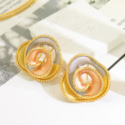 Design Stereo 3D Rose Earrings Y2K Colorful Flower Drop Earring