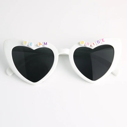 Heart Shaped Sunglasses Wedding Bride Bridesmaid