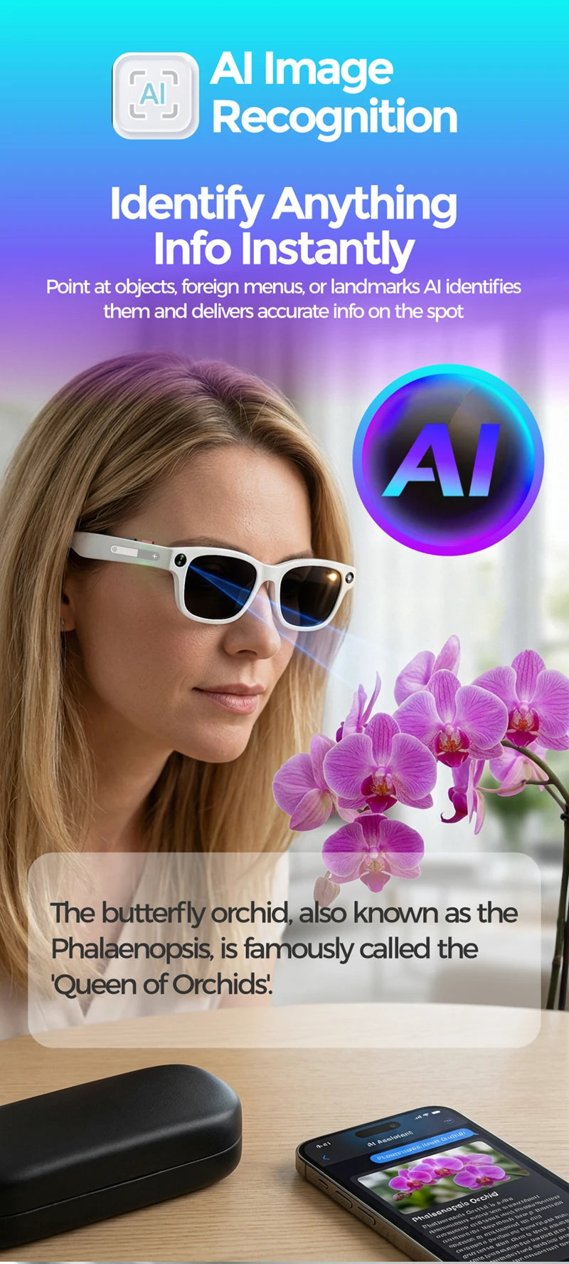 Lenovo AI Smart Glasses AI Translation 8MP HD Camera