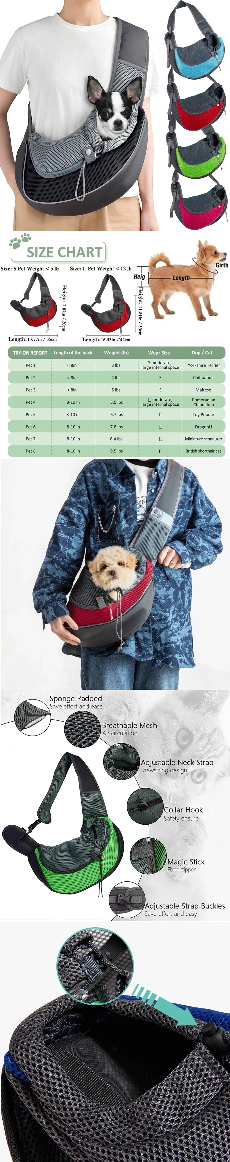 Cat/Dog out backpack Dog Sling Carrier Breathable