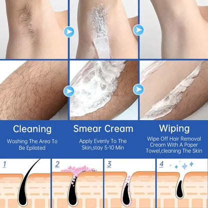 Men's Hair Removal Cream Permanent Epilator Private Area Painless Hair Remover