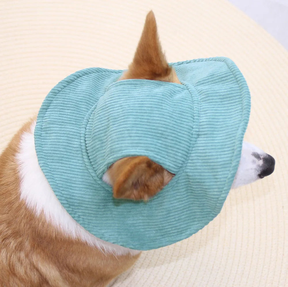 Fashion Big Dog Baseball Cap Durable Corduroy Sun Hat