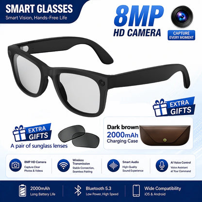 New HD5-ultra AI Smart Glasses AI Real-time Translation