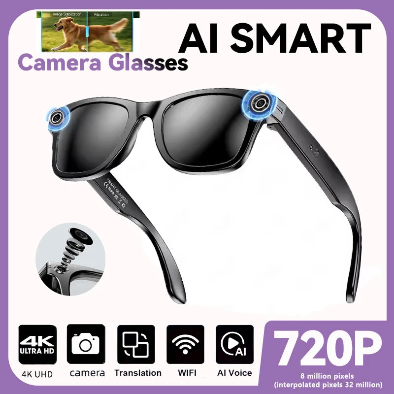 New Upgrade smart glasses With Camera Video Recording AI