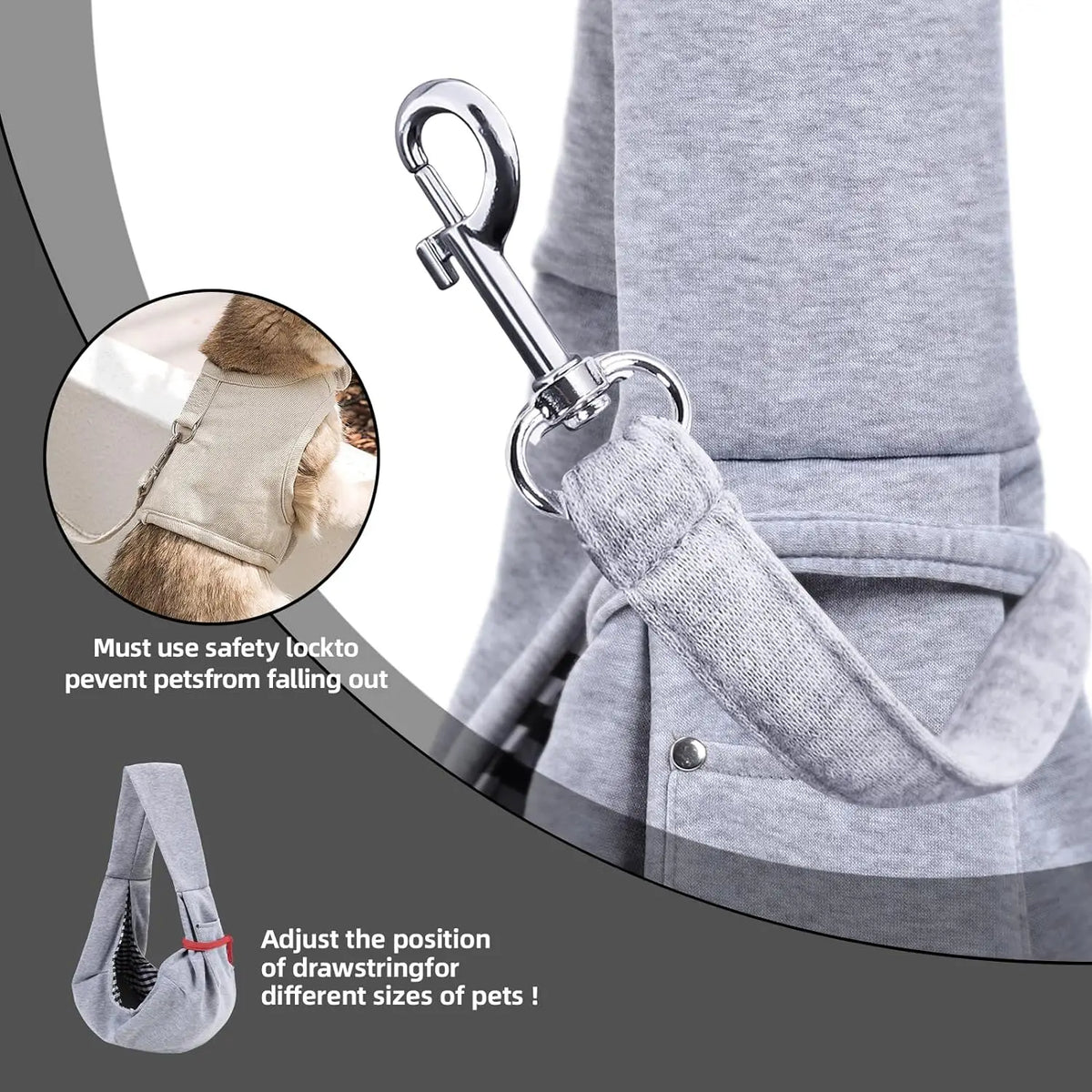Dog Carrier Sling - Hand-Free Dog Carriers Travel Safety Harness