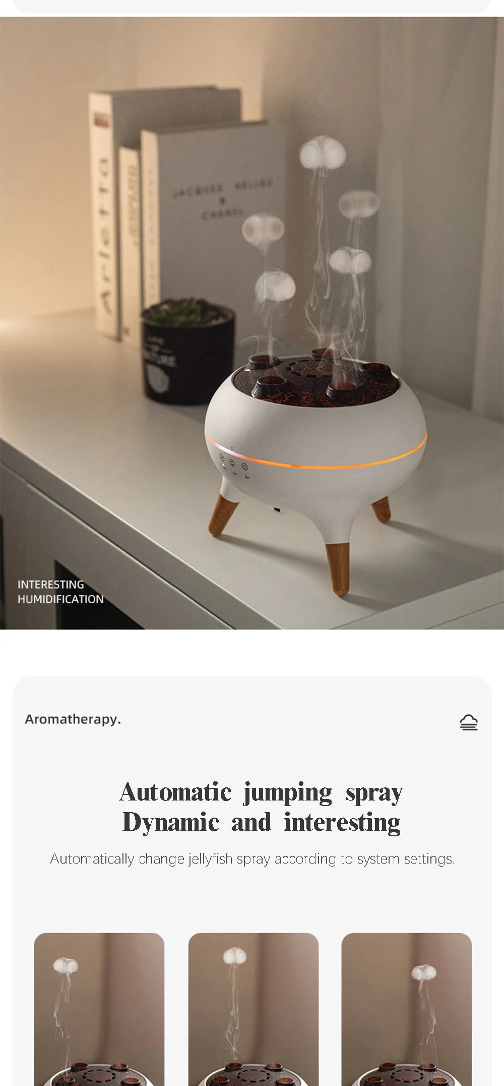 Dynamic Jellyfish Air Humidifier Essential Oil Diffuser