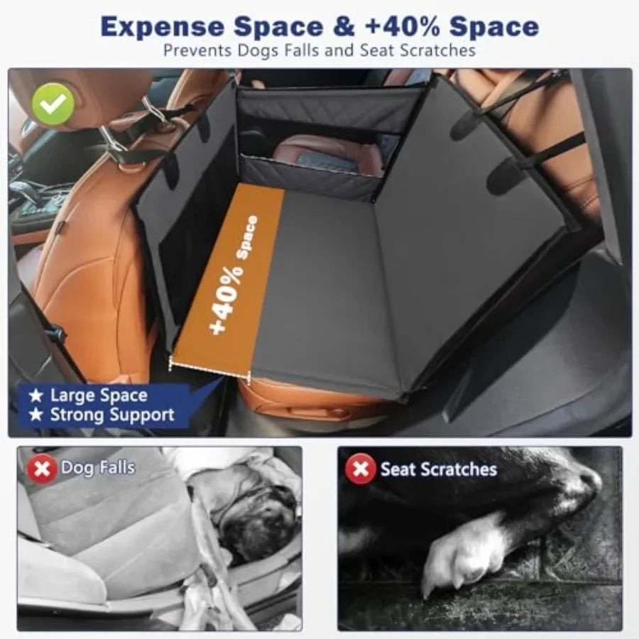 Waterproof Dog Car Seat Hammock Back Seat Extender