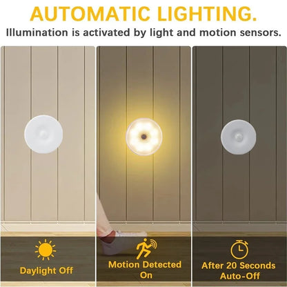 Motion Sensor Light Led USB NightLights Rechargeable Lamp