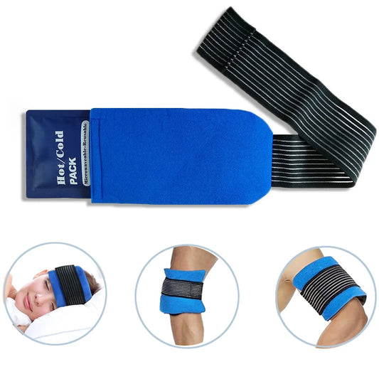 Gel Ice Packs With Elastic Strap Adjustable