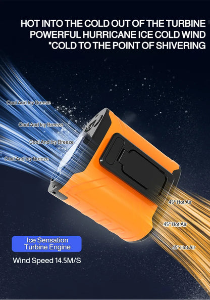 USB Rechargeable Waist-mounted Fan with Strong Light Turbine