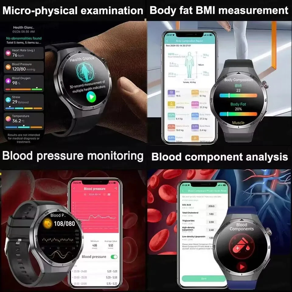 New Nursing Grade ECG+PPG Smart Watch Health Analysis