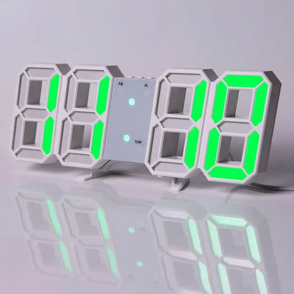 LED Digital Alarm Clock Wall Hanging With 3D Display