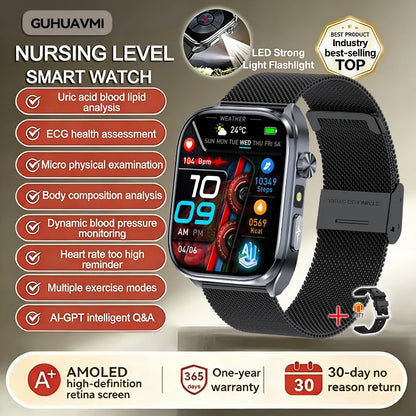 New AI Health Care Accurate detection ECG Smart Watch